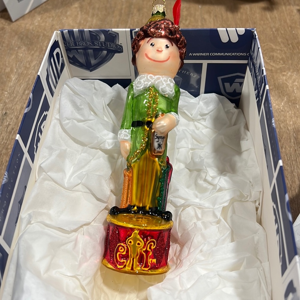 Buddy the elf ornament collectors Warner brothers 100 years